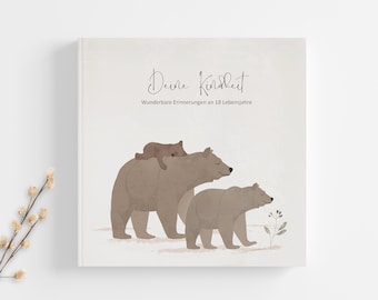 Album souvenir « Ton enfance », 18 ans de vie, album d'enfance, album de bébé