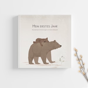 Baby album "My First Year", baby book, memory album