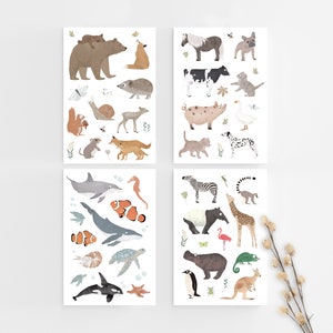 Children's tattoos animals, temporary tattoos, vegan