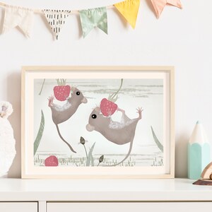 Poster Mäuse, Poster A4, Illustrationen, Tierposter