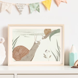 Poster Schnecken, Poster A4, Illustrationen, Tierposter