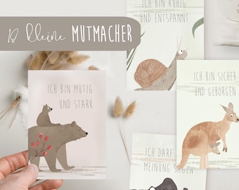 Cartes d'affirmation pour enfants, lot de 18, cartes d'encouragement pour enfants, cartes d'encouragement pour enfants