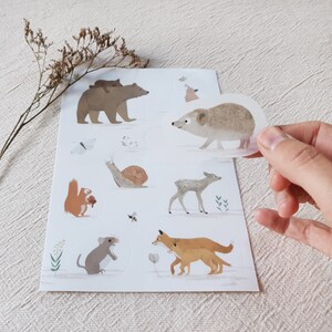 Sticker sheet forest animals, DIN A5, vinyl stickers, stickers, animal stickers image 2