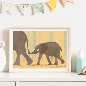 Cartel elefante, cartel A4, ilustraciones, cartel animales, cumpleaños, cumpleaños infantil