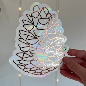 Pine cone Suncatcher Window Cling Home Decor