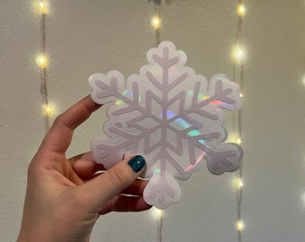 Christmas Holiday Snowflake Suncatcher Window Cling Home Decor Anti Collision