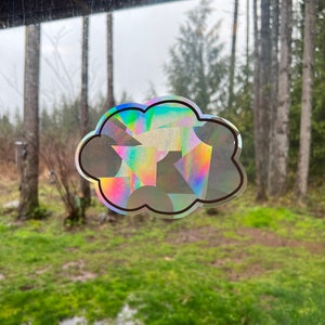 Cloud Suncatcher Window Cling Home Decor Anti Collision for Birds