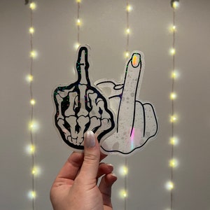 Middle Finger Suncatcher (2 pack) Window Cling Home Decor