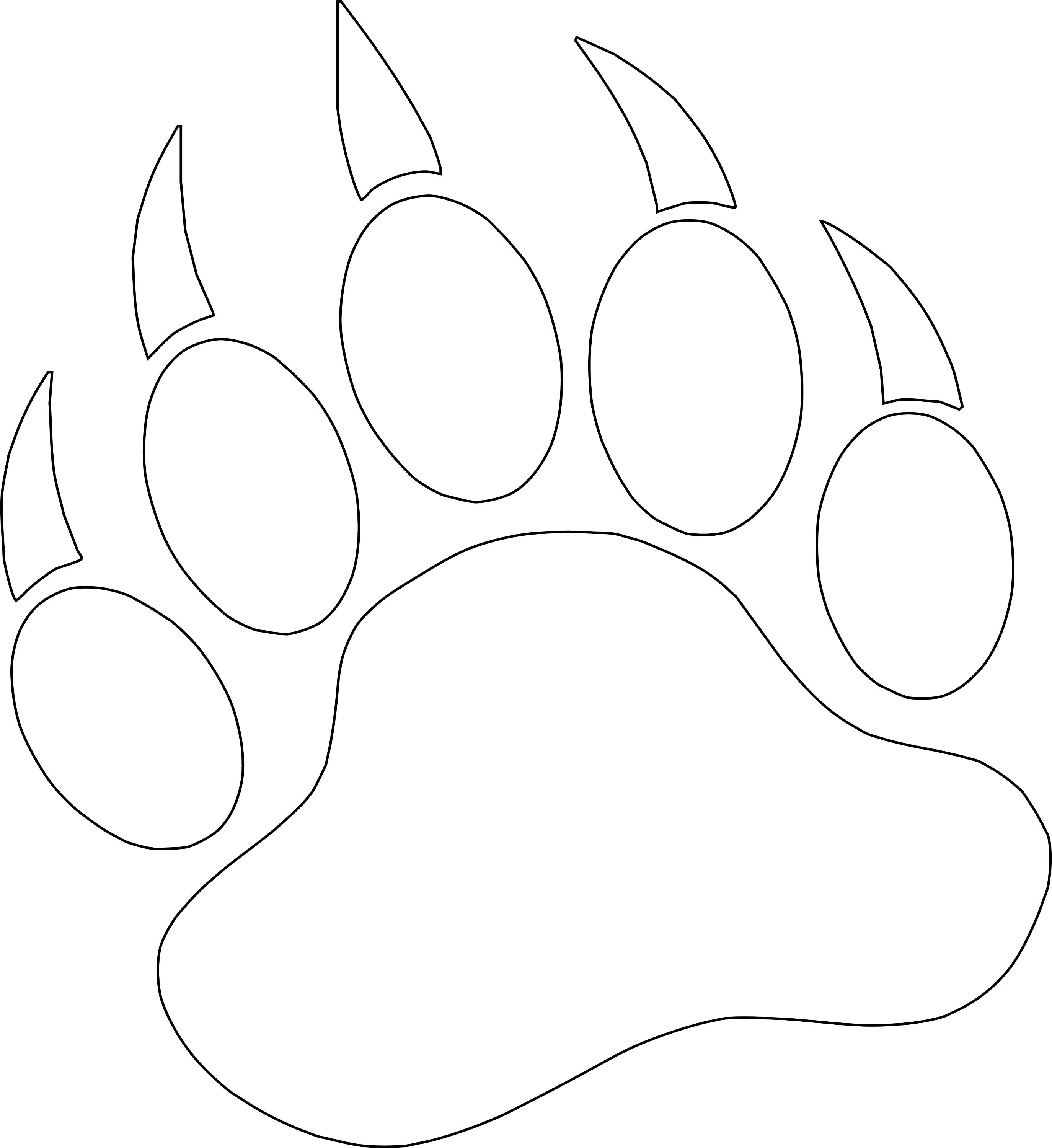 Bear Paw Print Svg File For Cricut Bear Paw Svg File Etsy