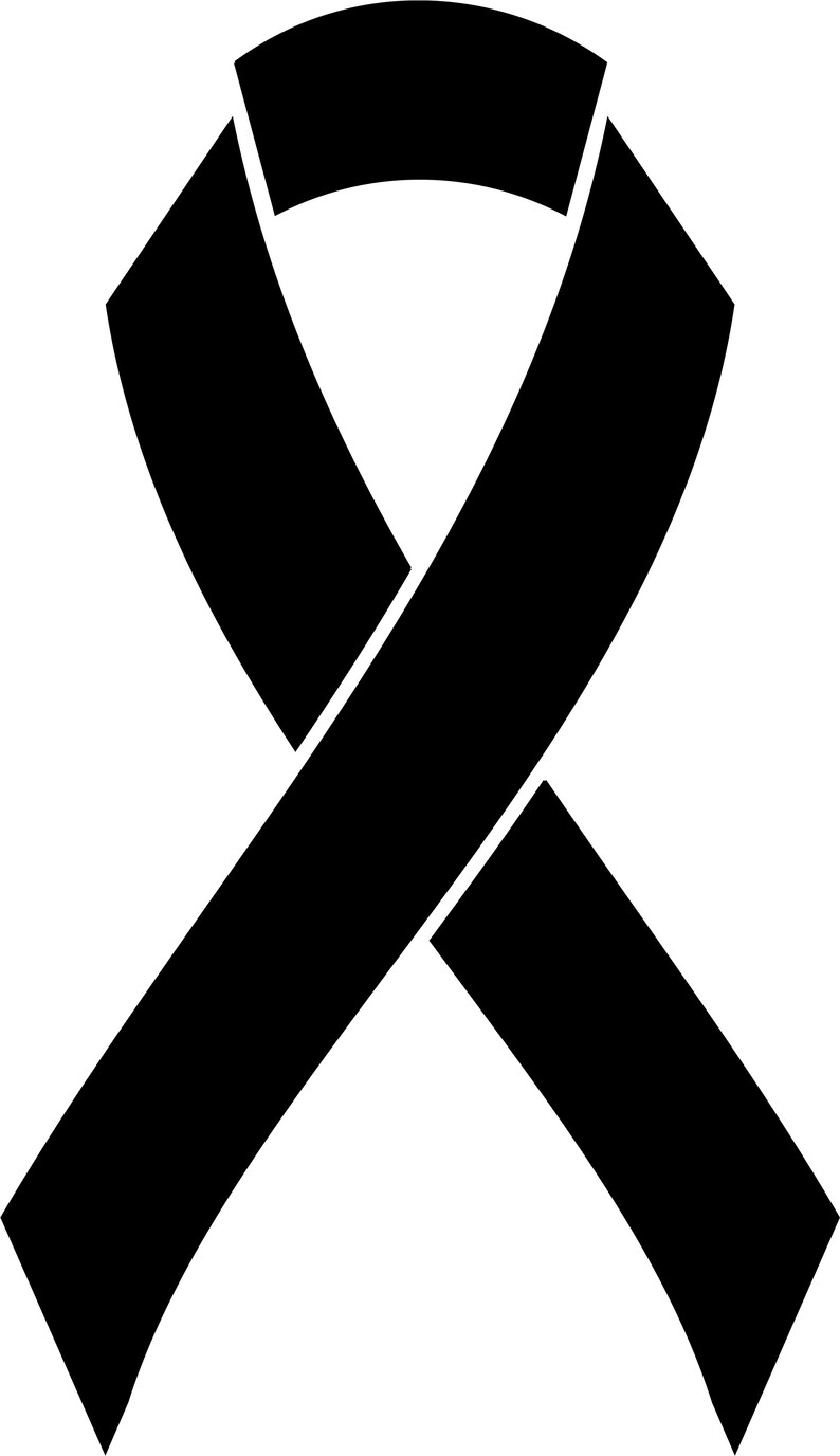 Cancer Ribbon Svgcancer Ribbon Silhouette Cut Filecancer Etsy