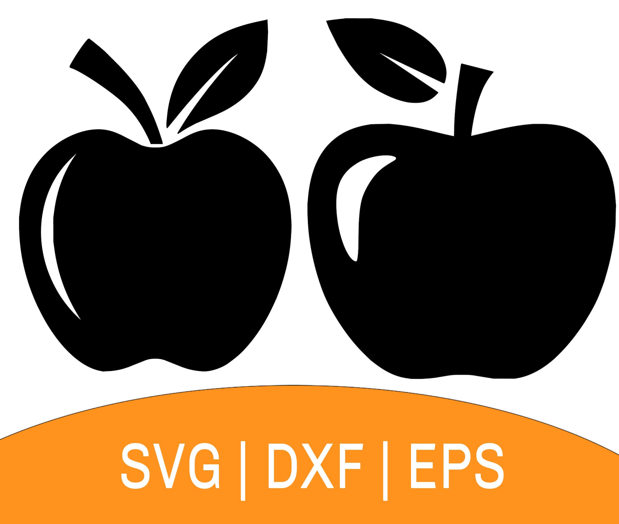 Apple Outline SVG Apple Clipart Eps Apple Dxf Fruit SVG Apple SVG