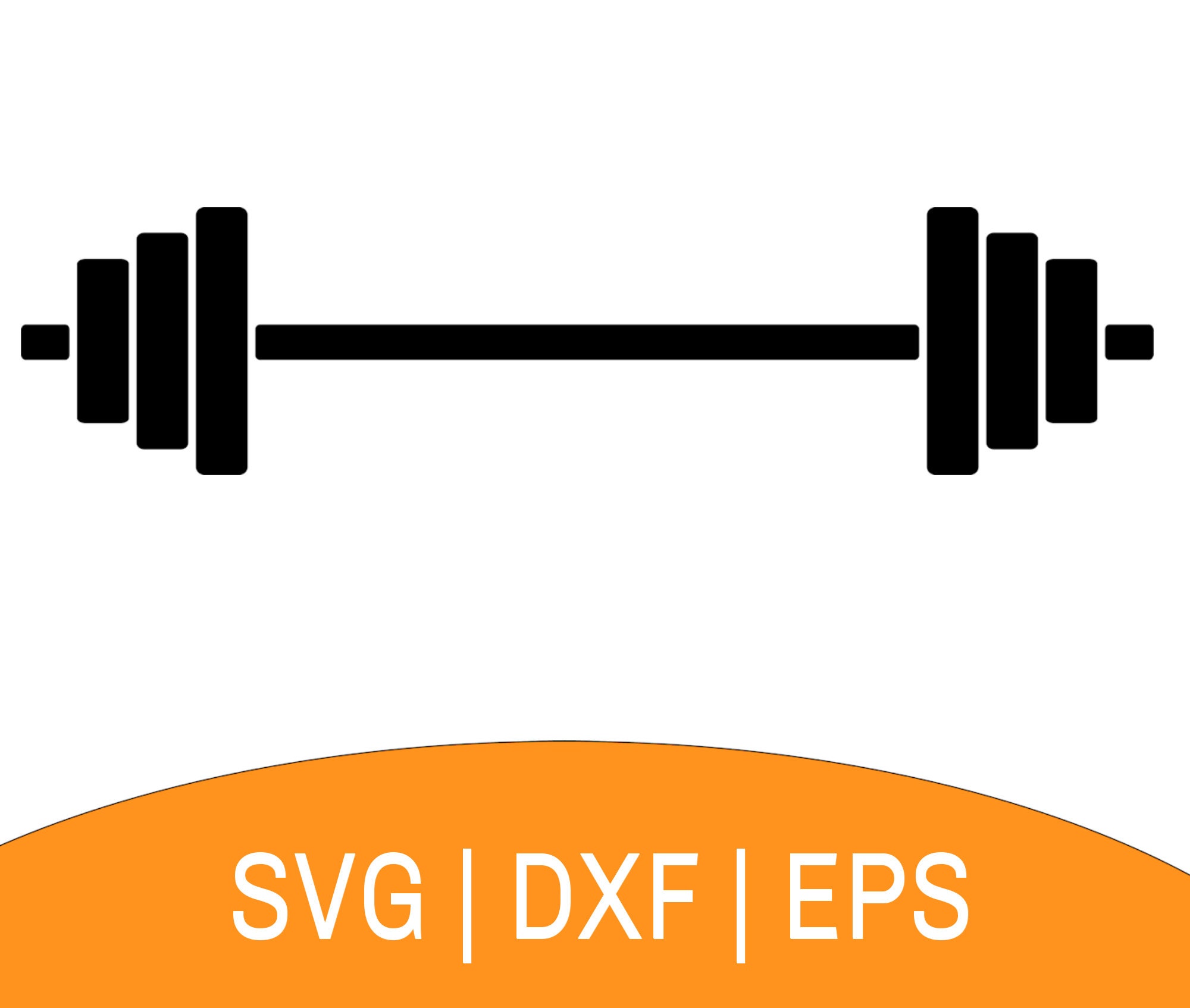 Weightlifting Barbell SVG Instant Download, barbell svg, barbell dxf, barbe...