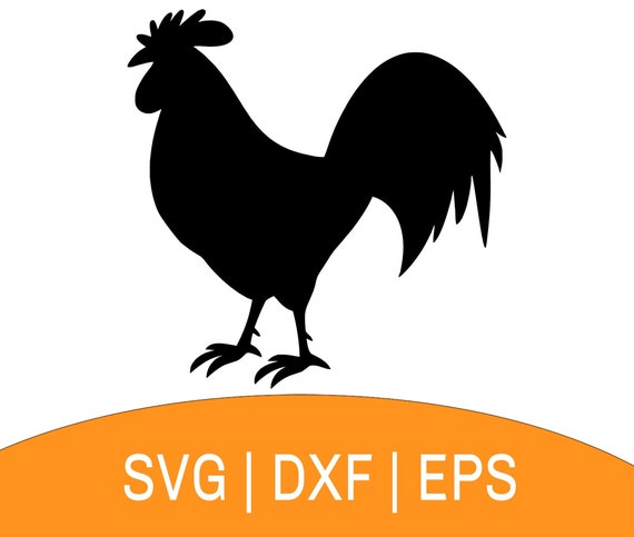 Download Rooster Svg Rooster Dxf Rooster Clipartrooster Silhouette Etsy