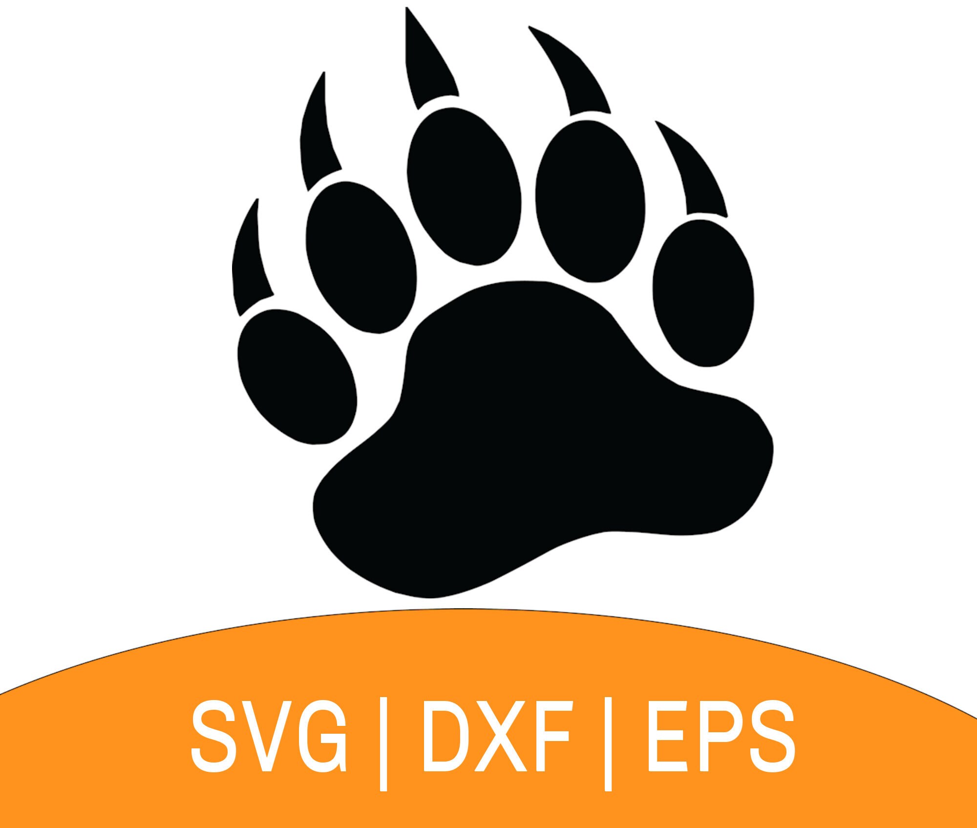 Bear Paw Print svg File for Cricut bear paw svg File | Etsy