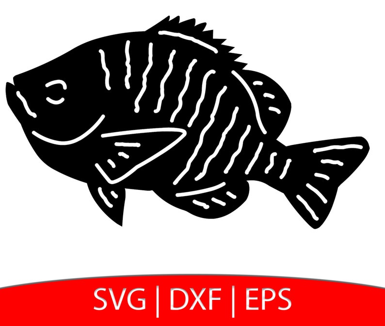 Download Bluegill fish SVG Cut File sunfish Dxf Clipart freshwater | Etsy