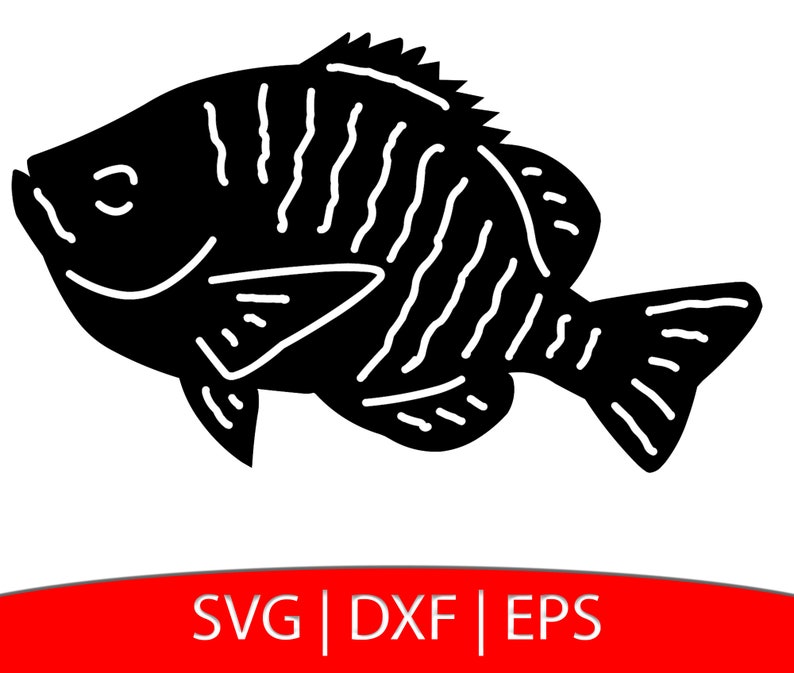 Download Bluegill fish SVG Cut File sunfish Dxf Clipart freshwater ...