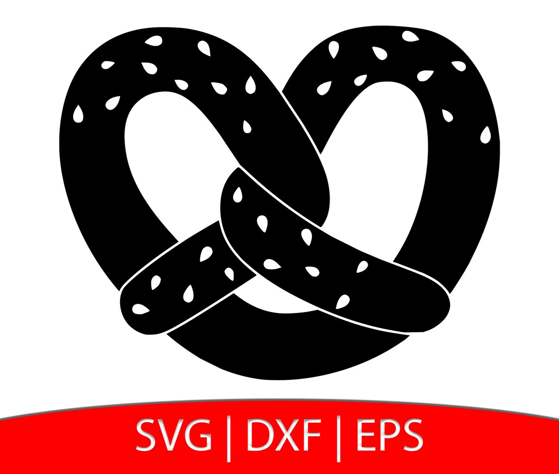 Pretzel Outline SVG Pretzel Clipart Pretzel Dxf Files for Etsy