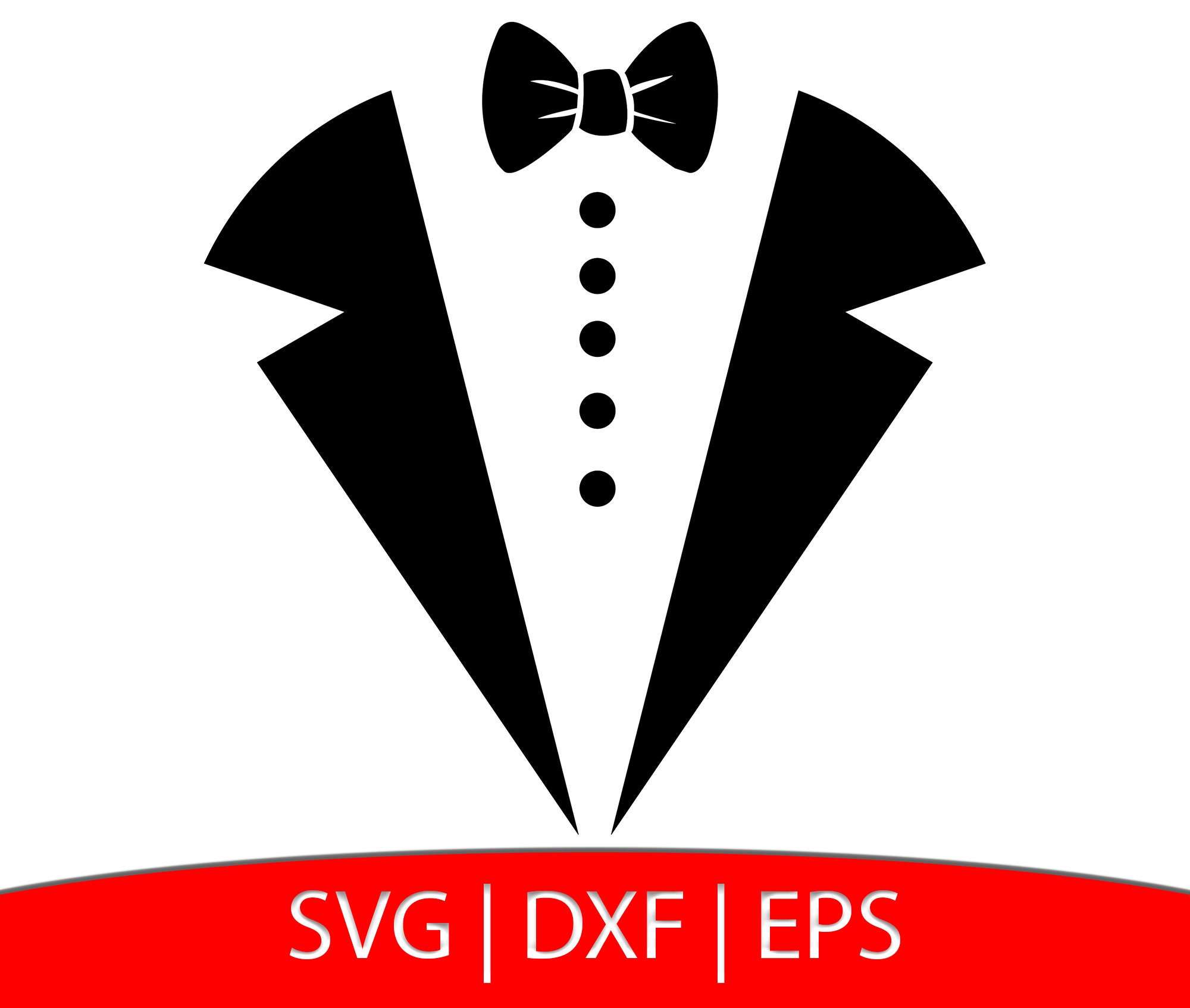 Tuxedo SVG Groom dxf Files Wedding Instant Download Tux Etsy