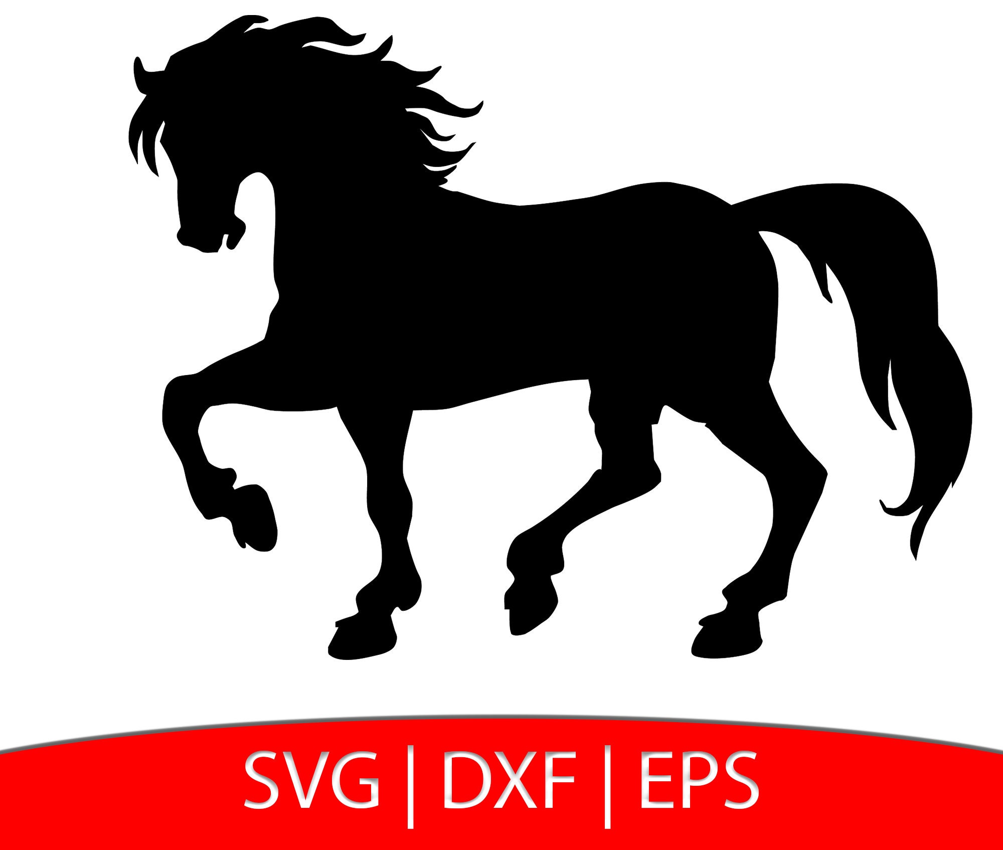 Silhouette Cut File Instant Download dxf svg Horse Silhouette SVG