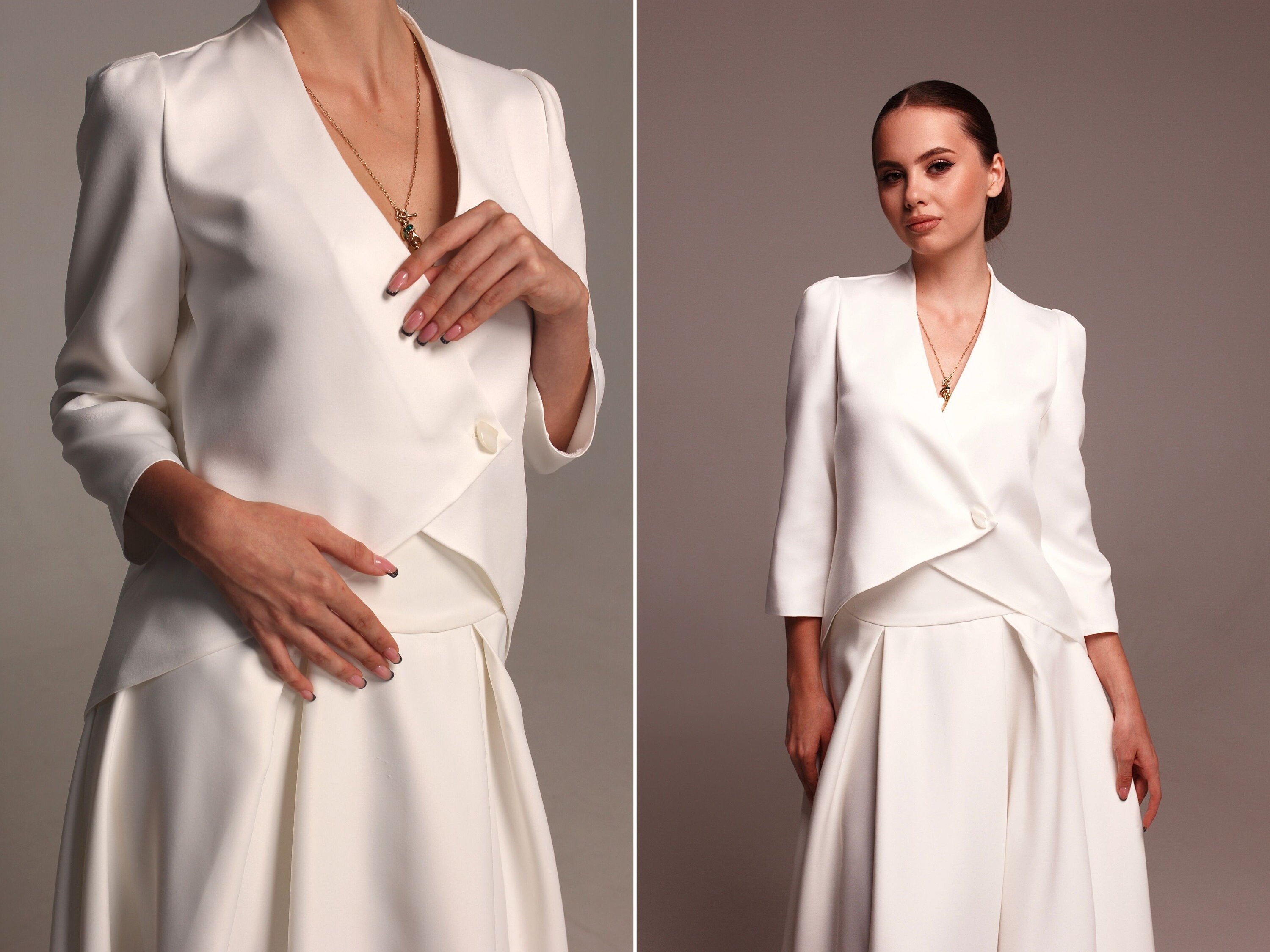 Satin skirt&jacket cheap