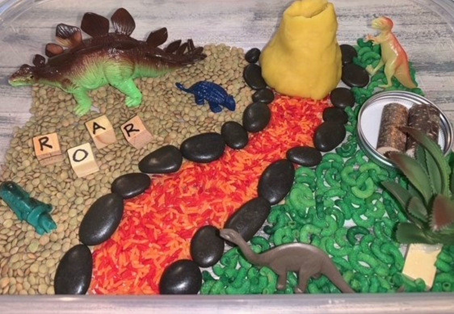 Dinosaur Dino Adventure Volcano Sensory Bin Activity Kit | Etsy