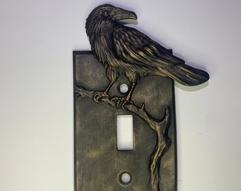 Gothic Raven light switch plate