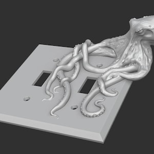 Octopus Lichtschalterplatte Bronze double switch