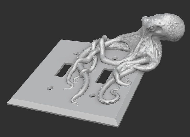 Octopus Lichtschalterplatte Bronze double switch