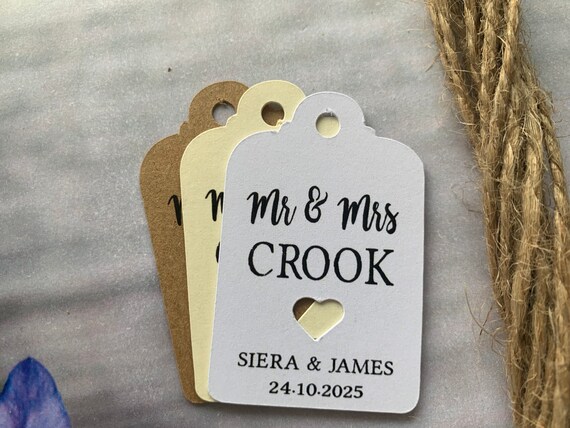 Personalised Let Love Grow Tag Wedding Favour Tags seed Thank You LLG112a 