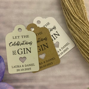 Personalised Let the Celebrations Begin Fun Be Gin Tag Wedding - Etsy