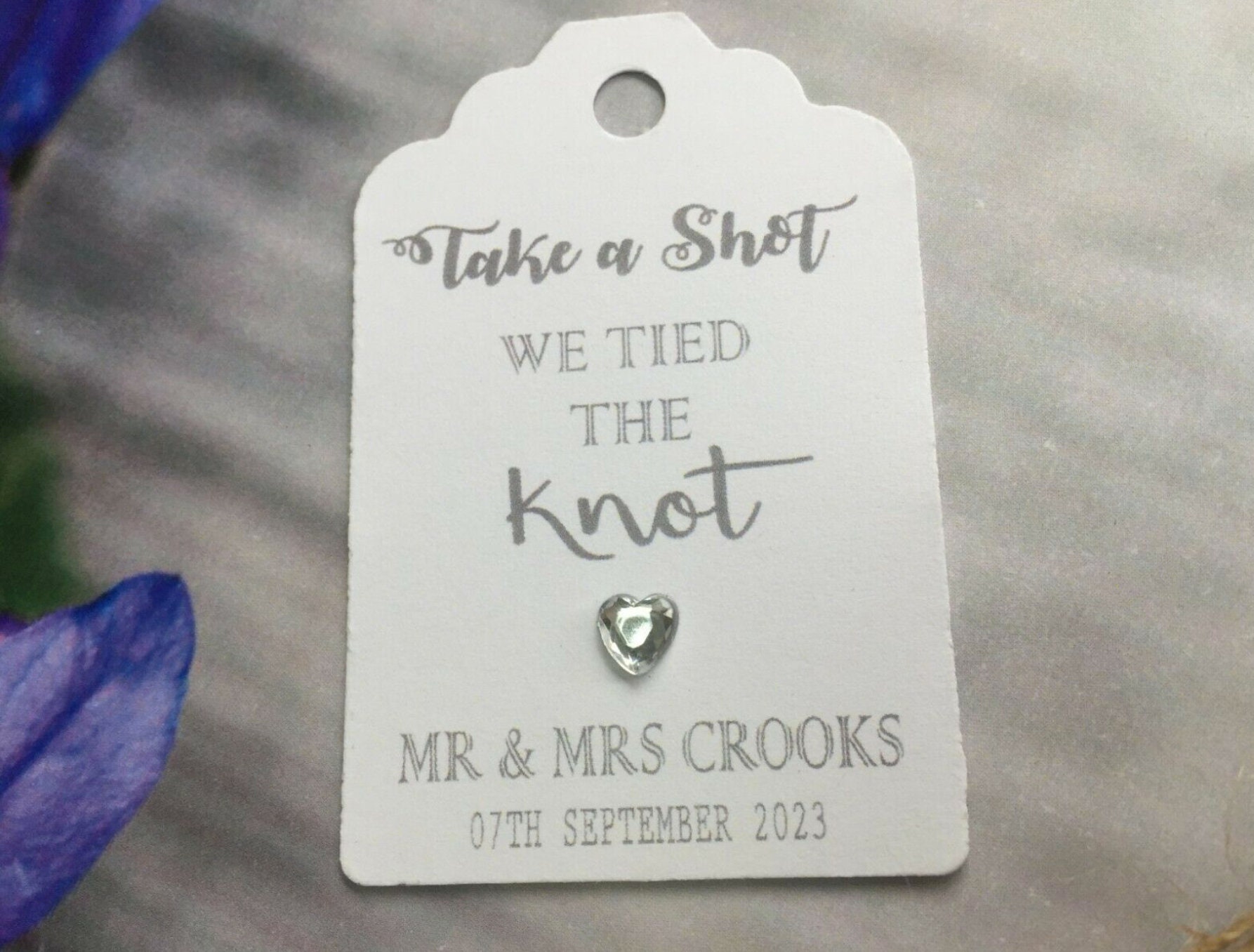 10 Etiquetas Personalizadas 'We Tied The Knot' Para Boda: Agradecimientos Para Chupitos, Detalles O Recuerdos
