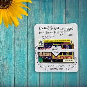 10x cartes à gratter personnalisées en forme de coeur/porte-billets de loterie faveur de mariage carte porte-bonheur chanceux en amour LTF1c