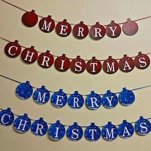Merry Christmas Bunting XMas Hanging Bauble Banner Garland Flag Decoration Party