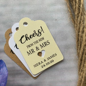 Saludos personalizados Etiqueta Alcohol Gracias Boda Favor Etiquetas Beber Token Wedding Favor Nos casamos Gin día especial Despedida de soltera CT372b