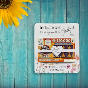 10x cartes à gratter personnalisées en forme de coeur/porte-billets de loterie faveur de mariage carte porte-bonheur chanceux en amour LTF1d