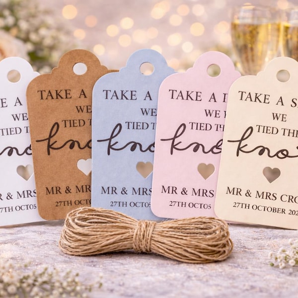 Etiquetas personalizadas para recuerdos de boda "Nos casamos, ¡toma un trago!" Gracias 30912