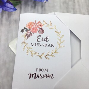 8x personalizado feliz eid mubarak ramadan mubarak kareem islâmico eid ul fitr eid ul adha cartões emg2a