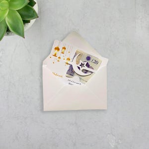 Spersonalizowana karta podarunkowa Eid Mubarak, portfel, zdrapka, uchwyt na loterię, upominek urodzinowy Ramadan, powodzenia EG4b