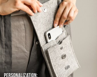 Yosorld Small Crossbody Bag For Women – PU Leather Phone Wallet With Card Slots & Zipper Pocket, Gray