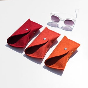 Estojo de óculos de sol, estojo personalizado de feltro de lã merino, bolsa de óculos de sol, estojo de óculos, estojo de óculos de sol, estojo de vidro solar