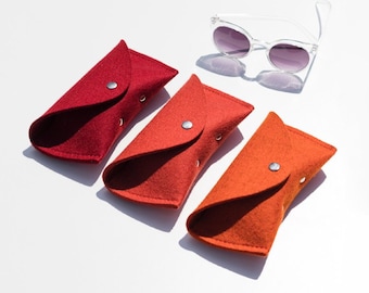 Glasses Case Sunglasses Personalized Case Merino Wool Felt, Sunglasses Pouch, Eyeglass case, Sunglass case, Sun-glass case