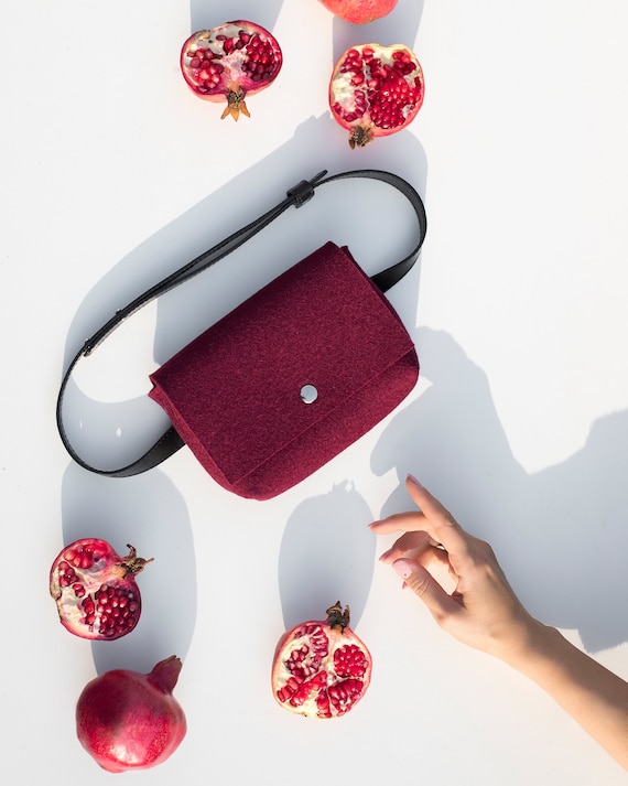 Burgundy store bum bag