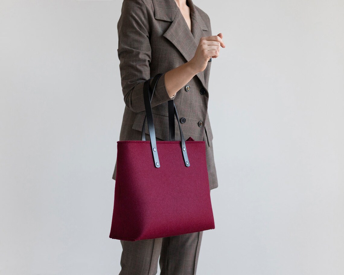 Dark Burgundy Tote
