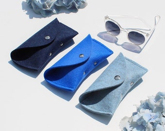 Sunglasses Case Merino Wool Felt Personalized Glasses Case, Sunglasses Pouch, Eyeglass case, Sunglass case, Sun-glass case