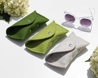 Personalized Sunglasses Case Merino Wool Felt Glasses Case, Sunglasses Pouch, Eyeglass case, Sunglass case, Sunglasses holder