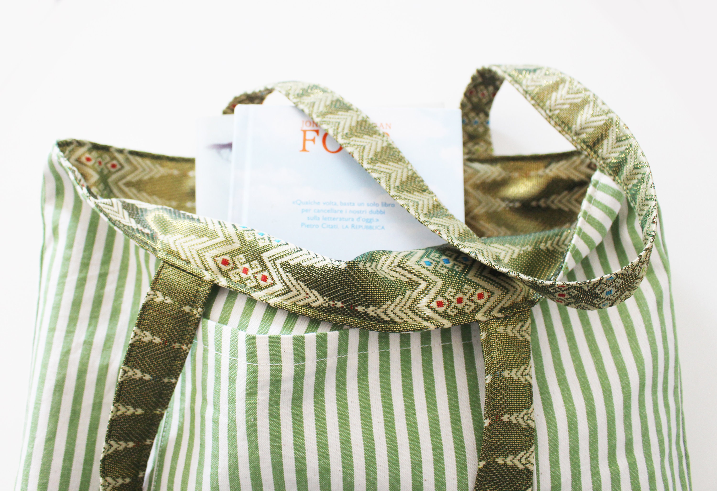 Green bag Tote bag Cloth bag Etsy