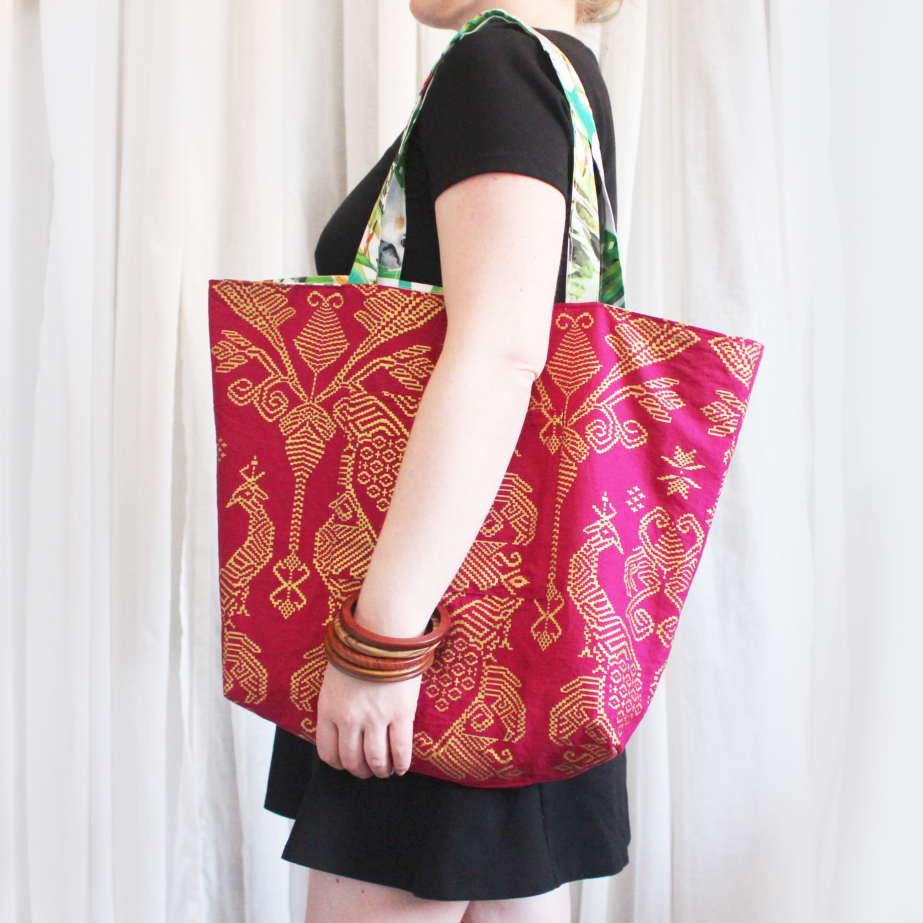 Large Cloth Bag Fabric Beach Bags Bucket Bag Etsy