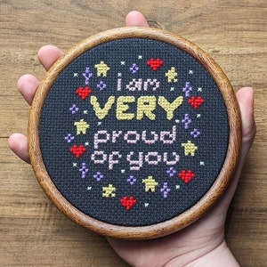 I am VERY proud of you - Cross Stitch Pattern (Digital Format - PDF)