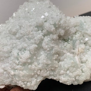 Large Snow White Green Apophyllite Gyrolite Cluster Bombay Malad India Collectible 1.46 lb