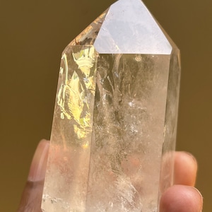 Absolute Aliens Quartz Generator Green Yellow Rays Inclusions